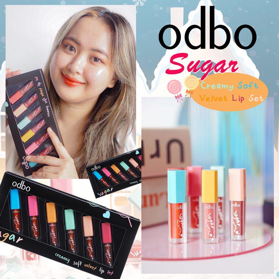 ภาพประกอบบทความ เซตลิปสุดคุ้ม สีสันสุดคิ้ว ‘ODBO Sugar Creamy Soft Velvet Lip Set’ ลิปเนื้อนุ่ม ที่ชาวซิสต้องมี!