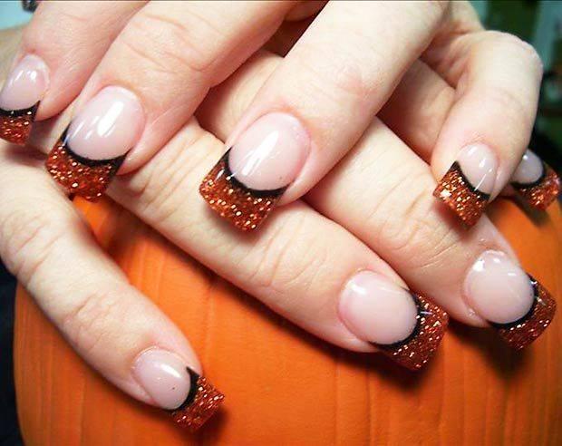 รูปภาพ:http://cdn.stylefrizz.com/img/thanksgiving-french-glitter-nails.jpg