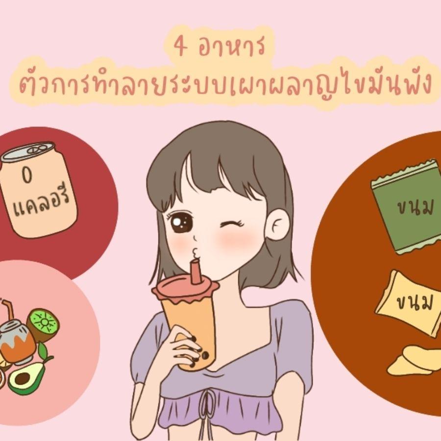 ภาพประกอบบทความ 4 อาหาร ตัวการทำลายระบบเผาผลาญไขมันพัง