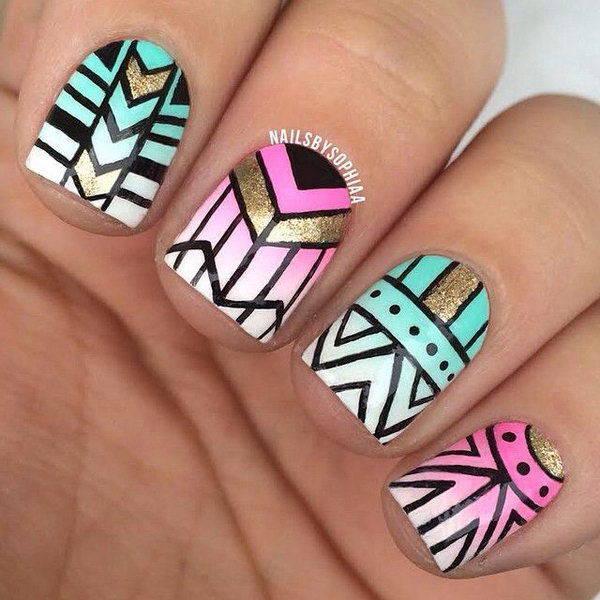 รูปภาพ:http://notedlist.com/wp-content/uploads/2015/08/tribal-nail-art/7-tribal-nail-art-designs.jpg