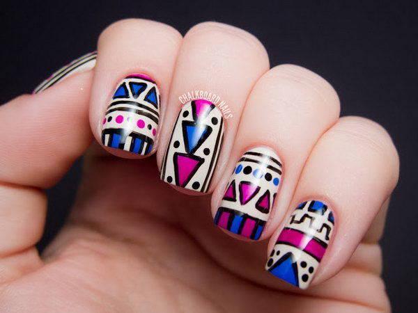 รูปภาพ:http://notedlist.com/wp-content/uploads/2015/08/tribal-nail-art/3-tribal-nail-art-designs.jpg