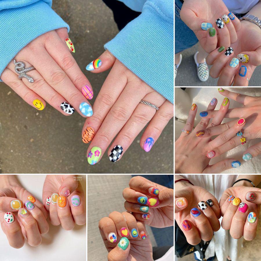 ภาพประกอบบทความ โดนใจคนขี้เบื่อ! แจก 50 ไอเดียเล็บ “ Mismatched Nail ” แมทช์เล็บสลับลวดลายแบบไม่ซ้ำ ไม่เหมือนใคร 📌