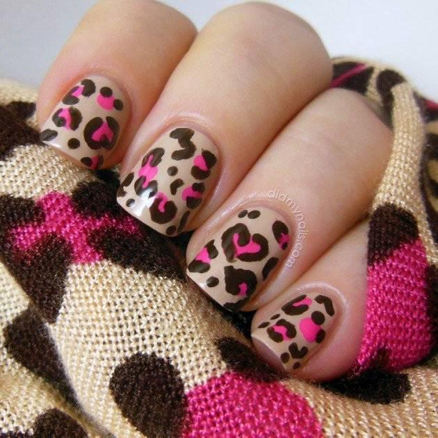 รูปภาพ:http://fashionsy.com/wp-content/uploads/2015/01/animal-print-chic-black-pink-and-beige-disney-leopard-print-nail-art-design-idea-leopard-print-nail-designs-630x630.jpg