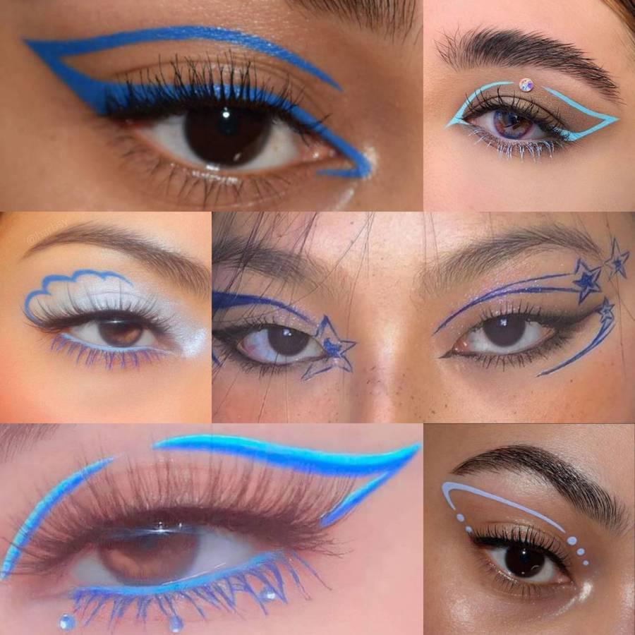 ภาพประกอบบทความ รวม 25 ไอเดียแต่งตา Graphic Liner โทนสีฟ้าน้ำเงิน เก็ทลุคสุดคูลต้อนรับหน้าหนาว ❄💙