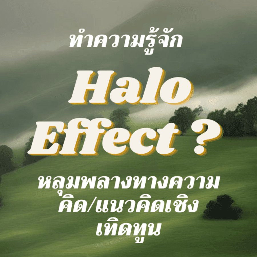 ตัวอย่าง ภาพหน้าปก:Halo Effect ว่าด้วยเรื่องหลุมพลางทางความคิดและแนวคิดเชิงเทิดทูน