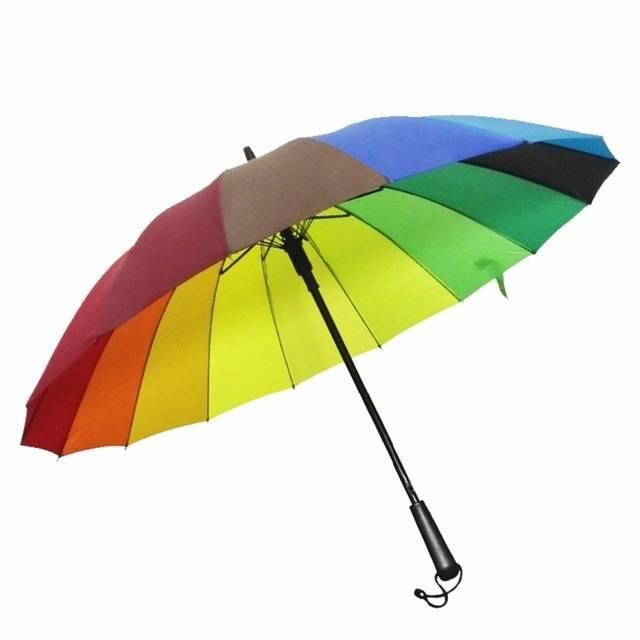 รูปภาพ:http://g03.a.alicdn.com/kf/HTB1uMUALXXXXXcrXVXXq6xXFXXXr/2016-New-Rainbow-Umbrella-Windproof-Strong-Long-handle-Umbrella-Pongee-Panel-Antifouling-Anti-Oil-Sunny-Rainy.jpg_640x640.jpg