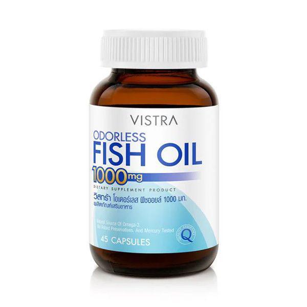 รูปภาพ:อาหารเสริม น้ำมันปลา VISTRA Odorless fish oil