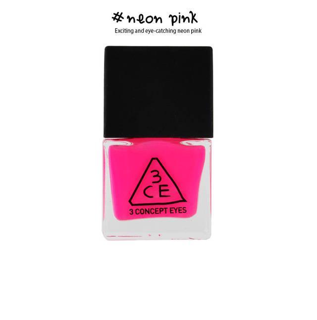 รูปภาพ:http://www.pinkismycolour.com/image//data/3CE/NAIL/NEON/3CE_Nail_Lacquer_Neon_Pink.jpg