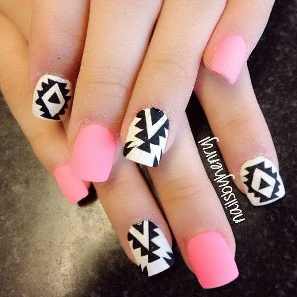 รูปภาพ:http://ideastand.com/wp-content/uploads/2016/01/pink-and-black-nail-art-designs/21-pink-and-black-nail-art-designs.jpg