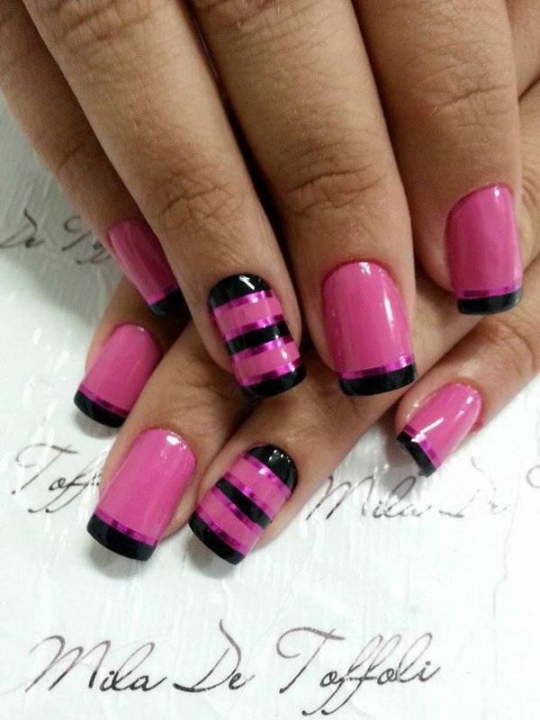 รูปภาพ:http://ideastand.com/wp-content/uploads/2016/01/pink-and-black-nail-art-designs/33-pink-and-black-nail-art-designs.jpg
