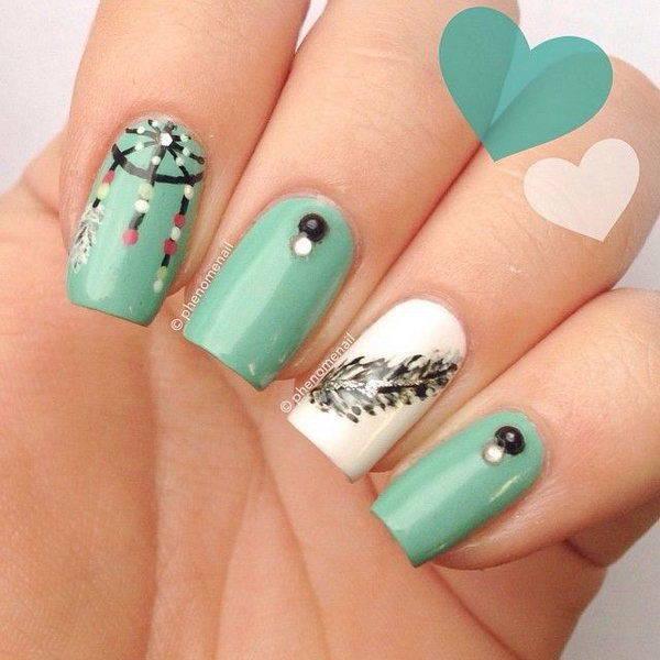 รูปภาพ:http://ideastand.com/wp-content/uploads/2015/07/dream-catcher-nail-designs/4-dream-catcher-nail-designs.jpg