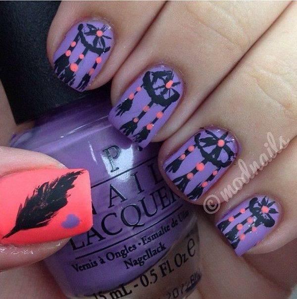 รูปภาพ:http://ideastand.com/wp-content/uploads/2015/07/dream-catcher-nail-designs/31-dream-catcher-nail-designs.jpg