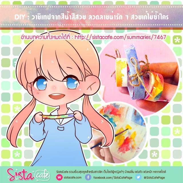 ภาพประกอบบทความ [การ์ตูน] DIY : วาชิเทปจากสีน้ำสีสวย ลวดลายน่ารัก ๆ