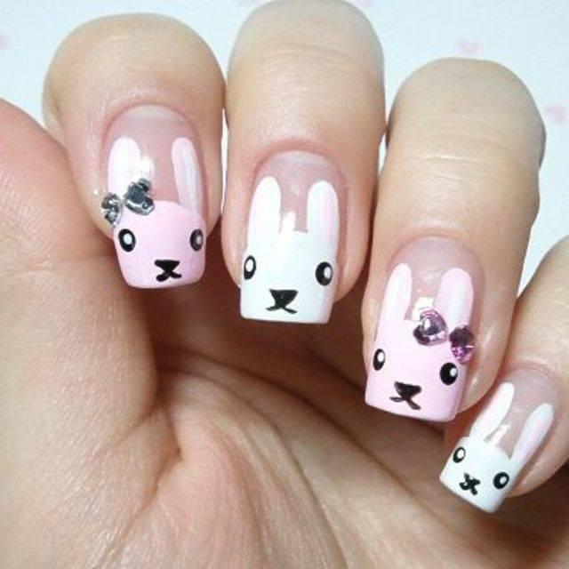 ตัวอย่าง ภาพหน้าปก:♥ มุ้งมิ้ง! แฟชั่นเล็บลายกระต่าย " Bunny Nails Art " ♥