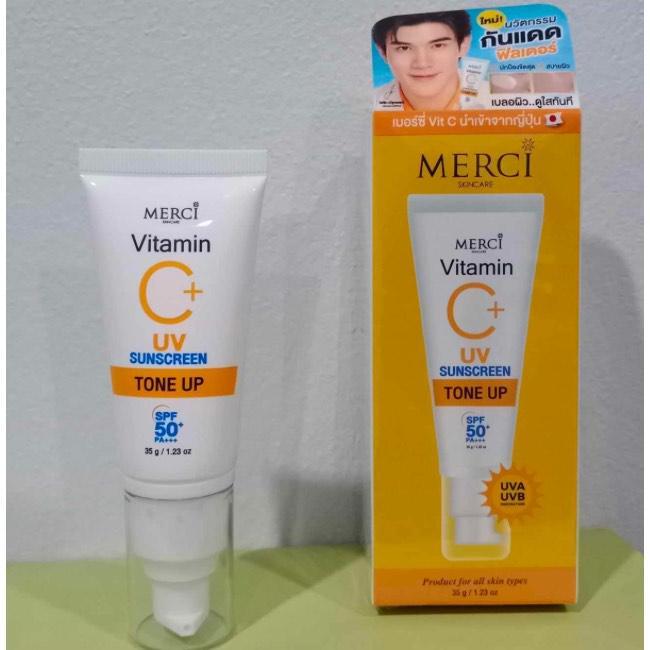 ภาพหน้าปก Merci Vitamin C+UV Sun Screen Tone Up SPF50+PA+++ ที่:1