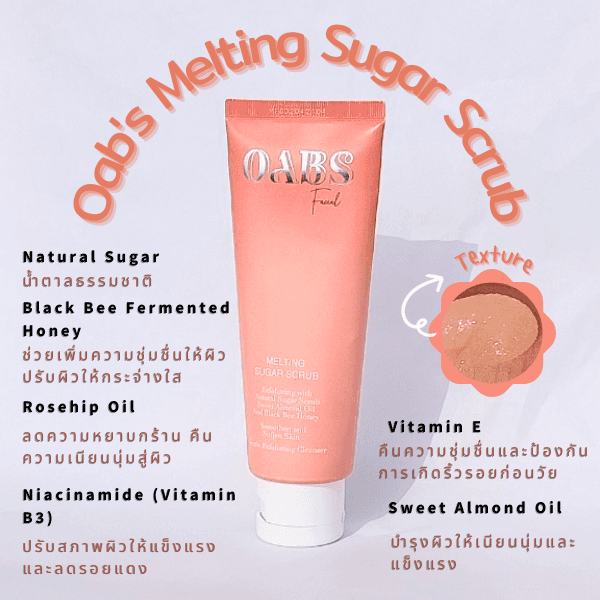 ภาพหน้าปก 😍 รีวิวไอเทมเด็ด หน้าใสผิวสวยขึ้นด้วย ' Oab's Melting Sugar Scrub ' โฟมล้างหน้าและสครับในหลอดเดียว ที่:0