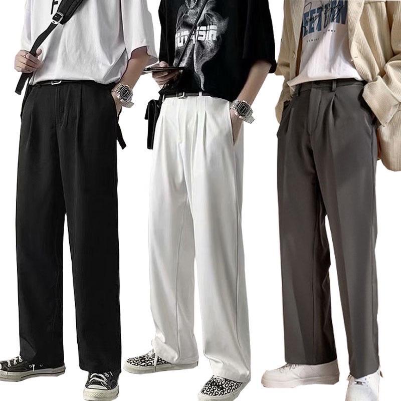 ภาพหน้าปก กางเกงผู้ชาย กางเกงสีขาว กางเกงขายาวแฟชั่น ที่:0